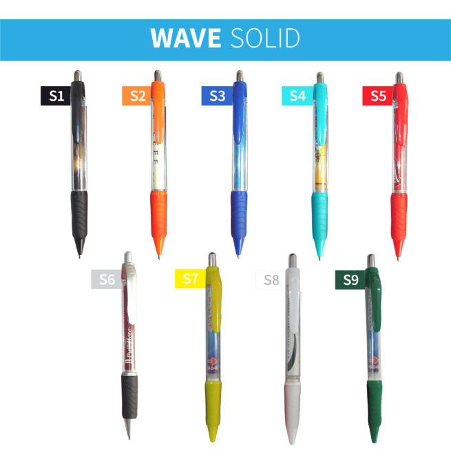 Wave Solid Banner Pens
